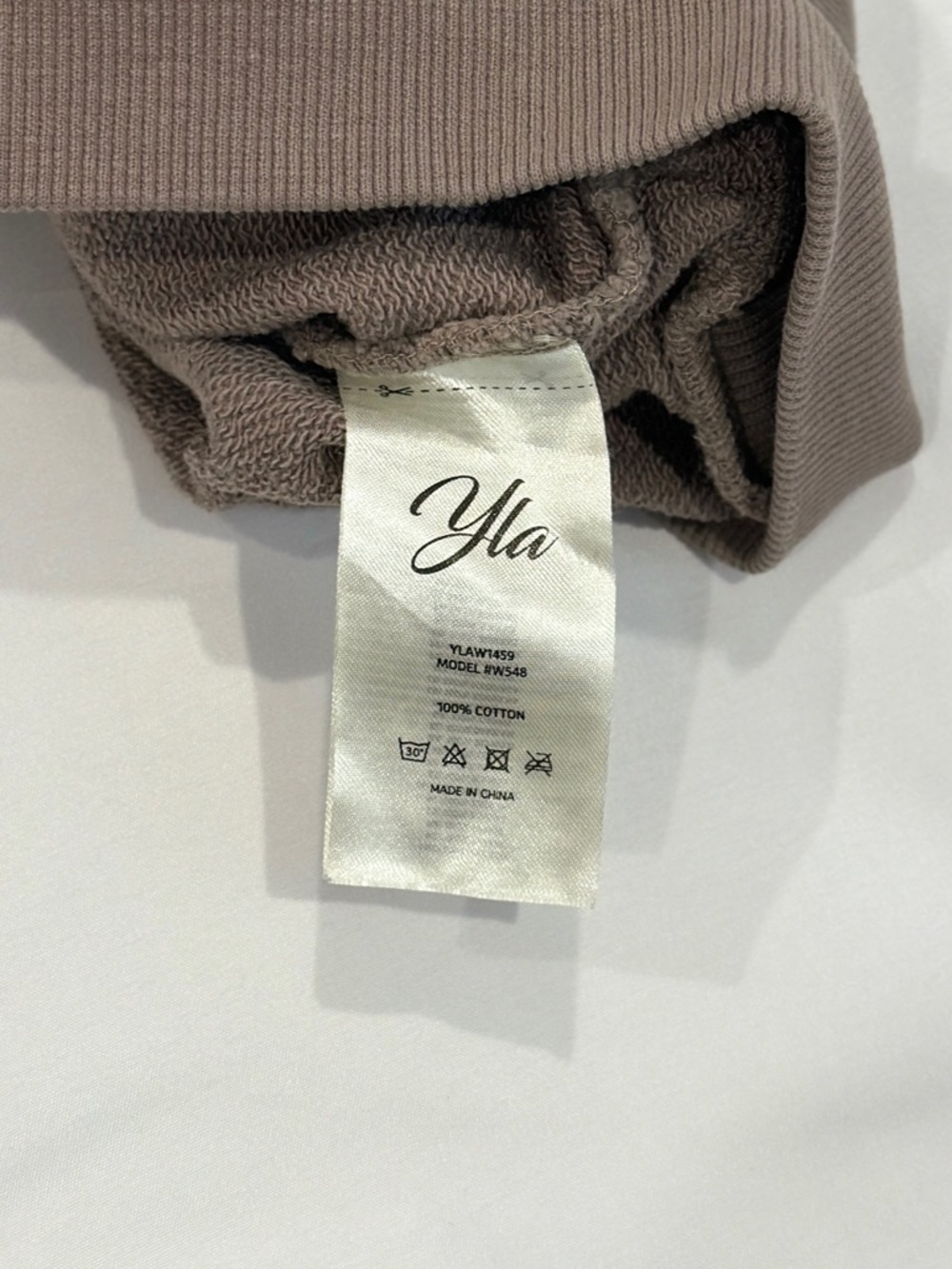 YoungLA Cropped Zip Hoodie in Taupe - Picture 8 of 12